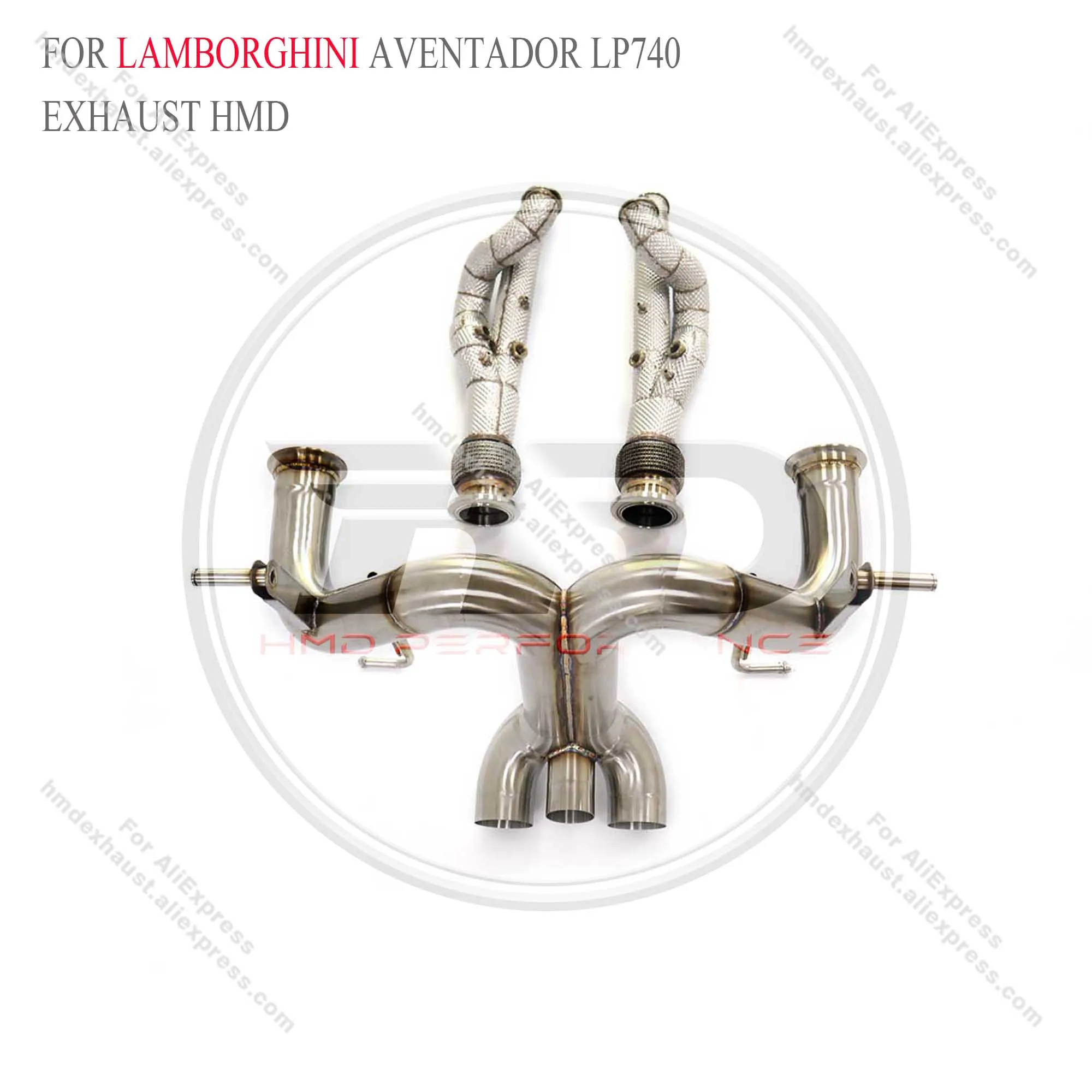 

HMD Exhaust System Stainless Steel Performance Catback full sets for Lamborghini Aventador LP740 6.5without valve