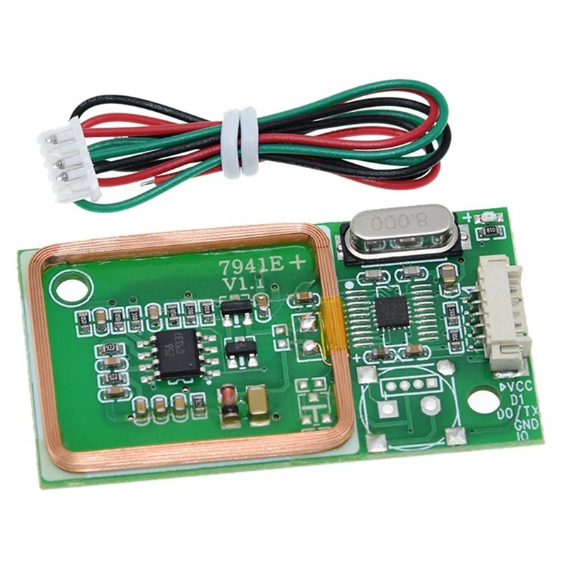FFYY-Módulo inalámbrico lector RFID UART de 3 pines 125Khz EM4100 8CM DC 5V para lectura de tarjetas IC para Kit de Sensor Attena PCB