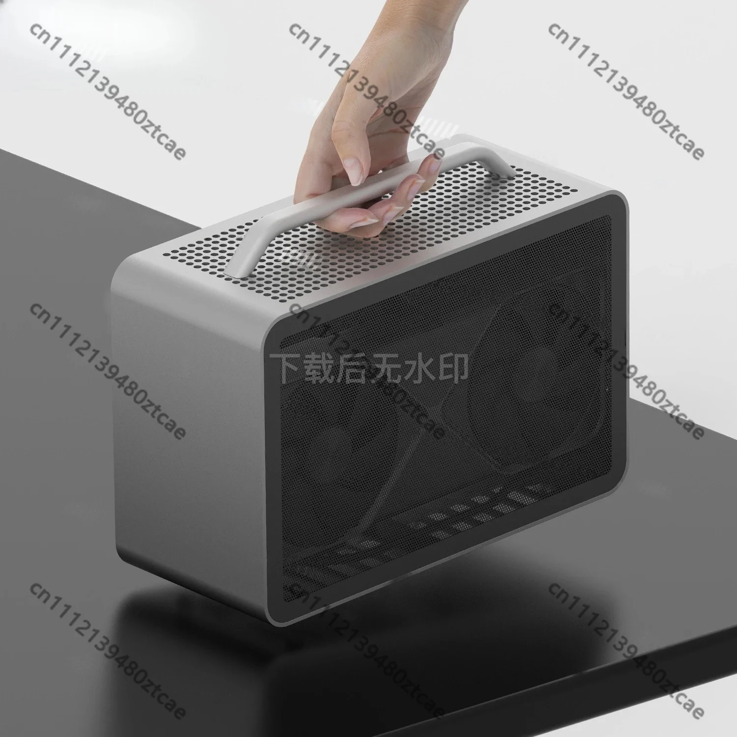 SF3 ITX Chassis, Portable A4 Structure Desktop Case, Aluminum Alloy CNC Precision Workstation Mini Host Enclosure for Daily Use