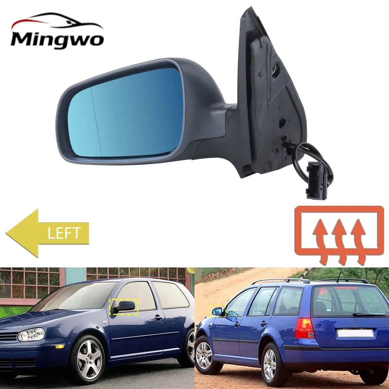 

For VW Golf Mk4 1997-2004 Door Wing Mirror Heated Electric Primed Left Hand Side