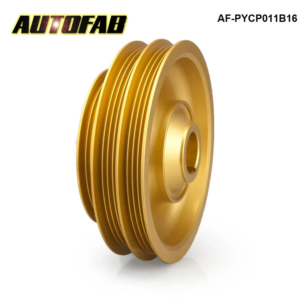 AUTOFAB Aluminum Light Weight Belt Drive Crank Pulley For Honda Civic Si Integra B-Series 99-00 AF-PYCP011B16