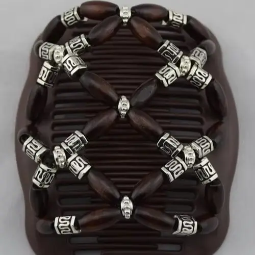 

metal wooden flower pattern Magic Hair Combs double hair combs hair accessories Free shipping 40pcs/lot