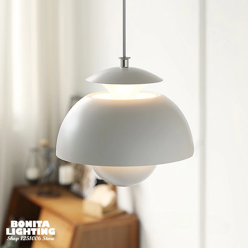 

Danish Flower Bud Pendant Light - Transformable 2 Styles & 4 Colors, Nordic Modern Ceiling Lamp for Bedside Dining Room Decor