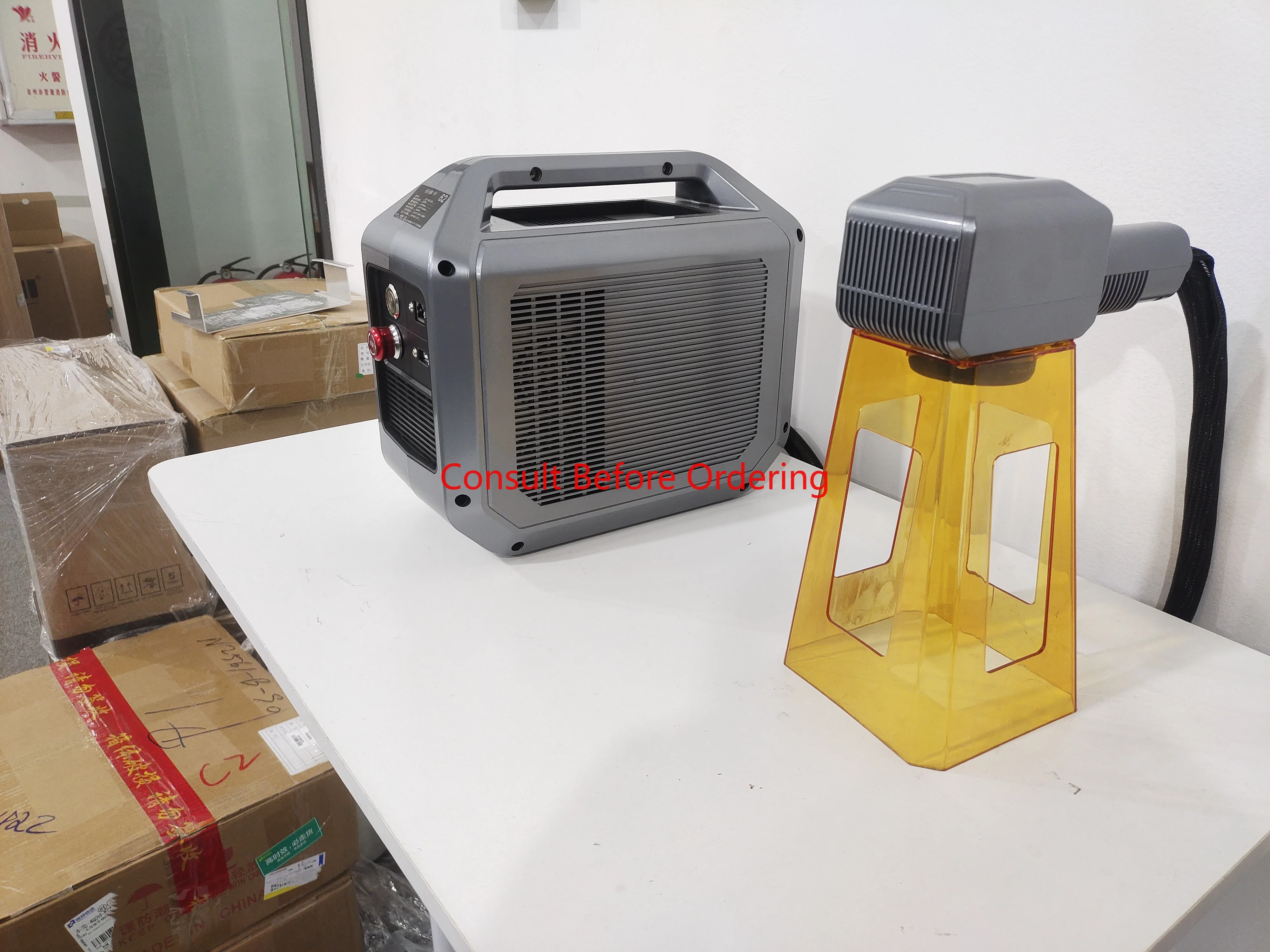 Macchina per marcatura portatile piccola mini stampante portatile da 20 W per CS in plastica