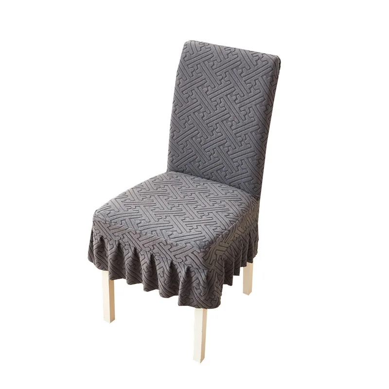 Jacquard fleece skirt household pendulum chair cover jacquard seat cushion cover universal elastic stool