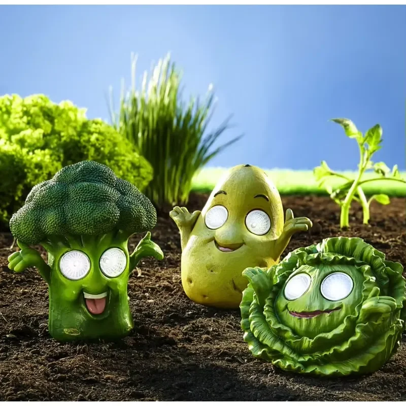 for  Outdoor Garden Decoration Plant Statue Resin LED Light