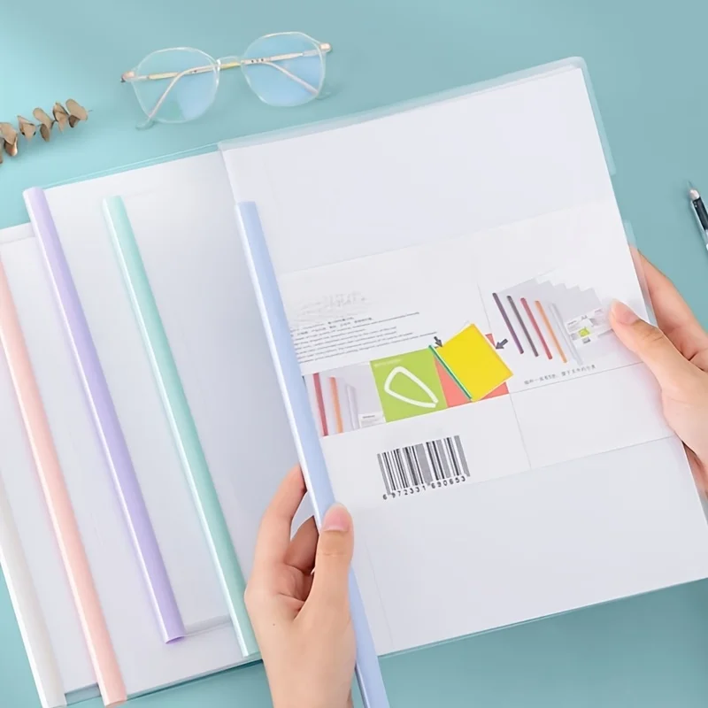 

Папка для документов формата А4 большой емкости с выдвижным стержнем — прочный полипропиленовый материал, прозрачный дизайн для офиса, школы и домашнего использования