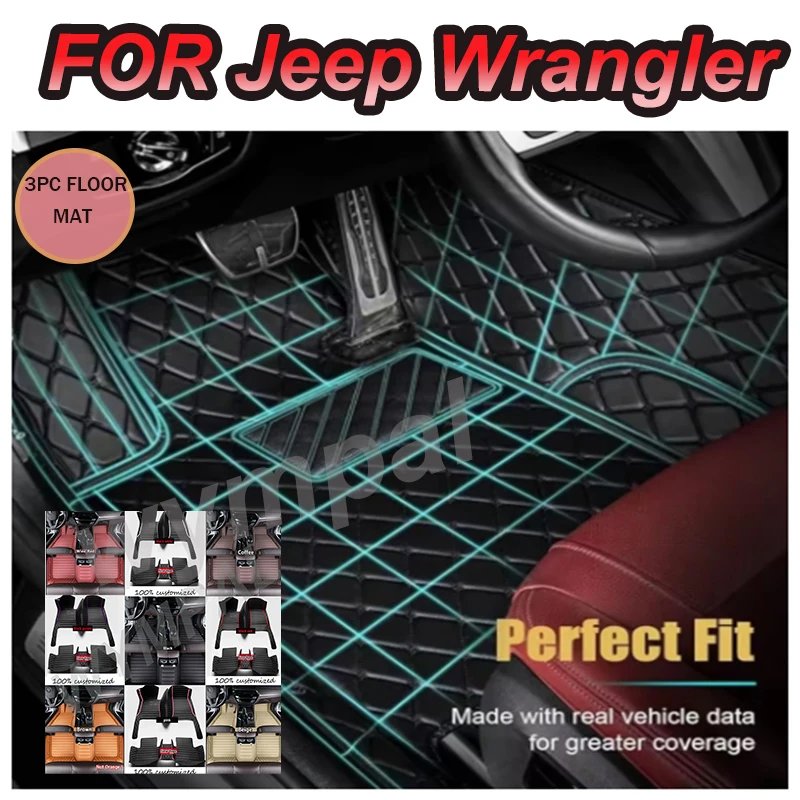 

LUXURY Car floor mats for Jeep Wrangler（FOUR DOOR）2011 2012 2013 2014 2015 2016 2017