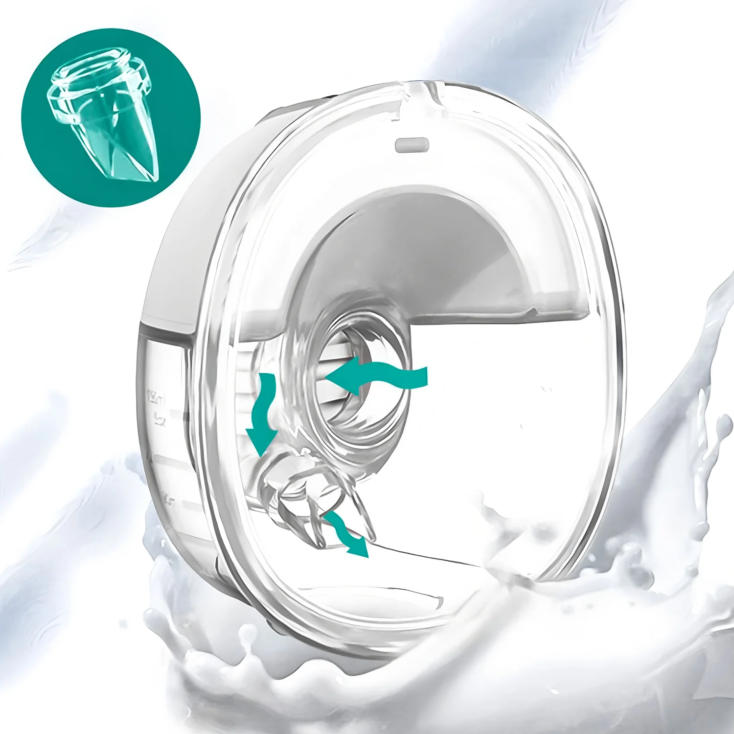 1 قطعة مضخة الثدي يمكن ارتداؤها حر اليدين الكهربائية المحمولة الذكية مضخات الثدي الرضاعة الطبيعية الحليب جامع 3 طرق 9 مستويات