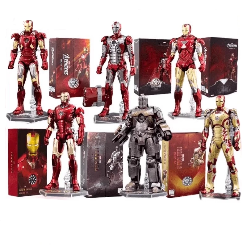 

Iron Man Animation Peripheral Figures Mk50 Marvel 6 Avengers 5 Mark 85 Luminous Action Figure Model Toys Ornaments Gifts