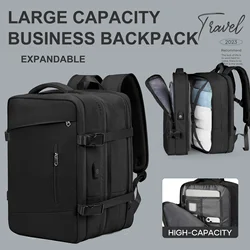 Men Backpack Travel Backpack Expandable USB Bag Large Capacity Laptop Bag Classic Business Carry On Luggage Bag Men's Backpack