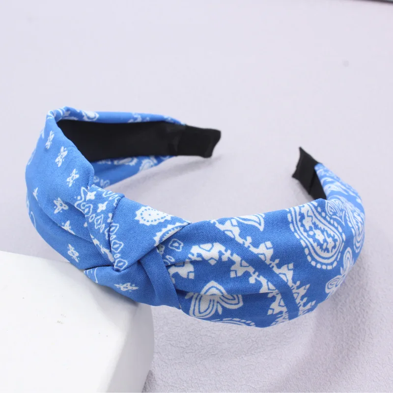 

New Sle nut Blossom Hairband for Women Face Waing Hair Ties Fabric Baroque Hairband Vintage Hair Accories