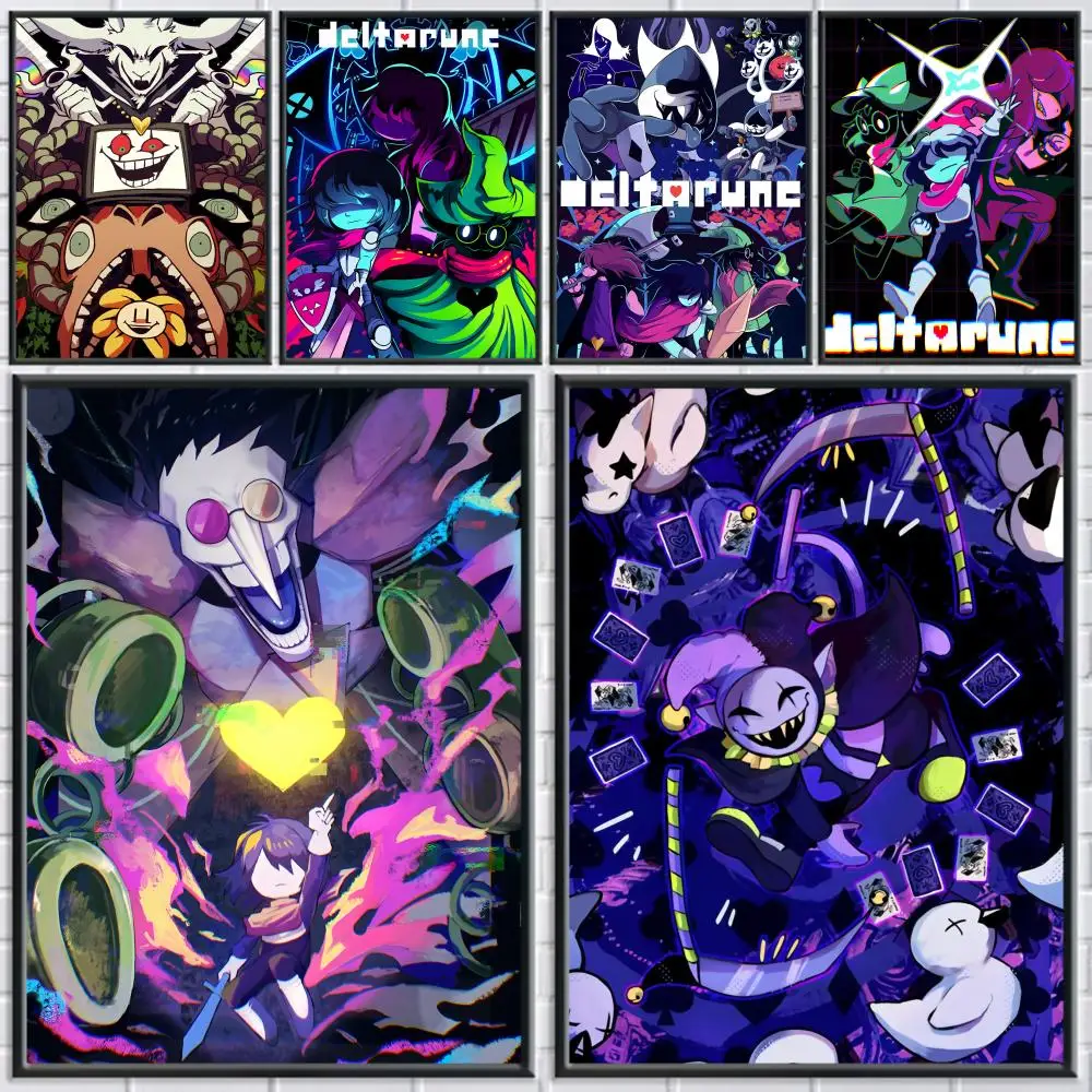 Game Deltarune Poster Perfect Sticker Self Adhesive Wall Art Designed for Home Office Dining Spaces