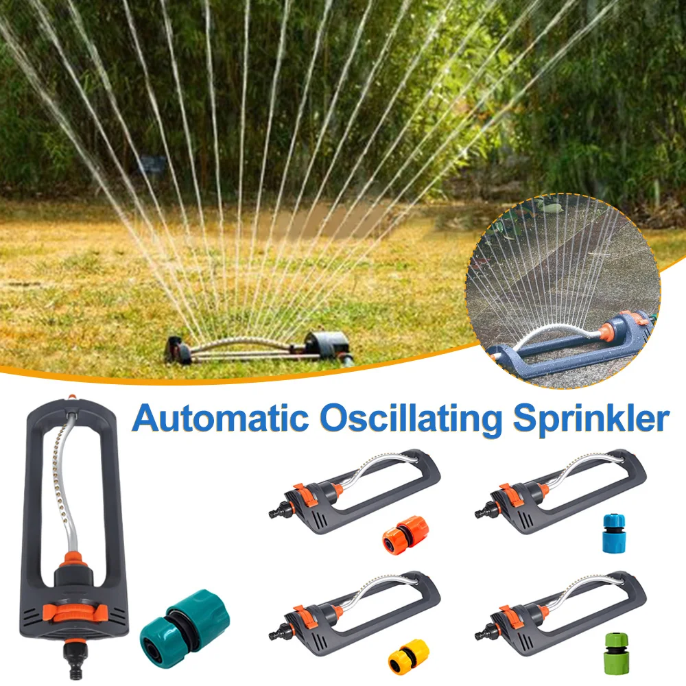 Oscillating Sprinkler Indestructible Rustproof Automatic Swing Irrigation Sprinkler 4 Modes for Large Lawn Yard and Garden Gass