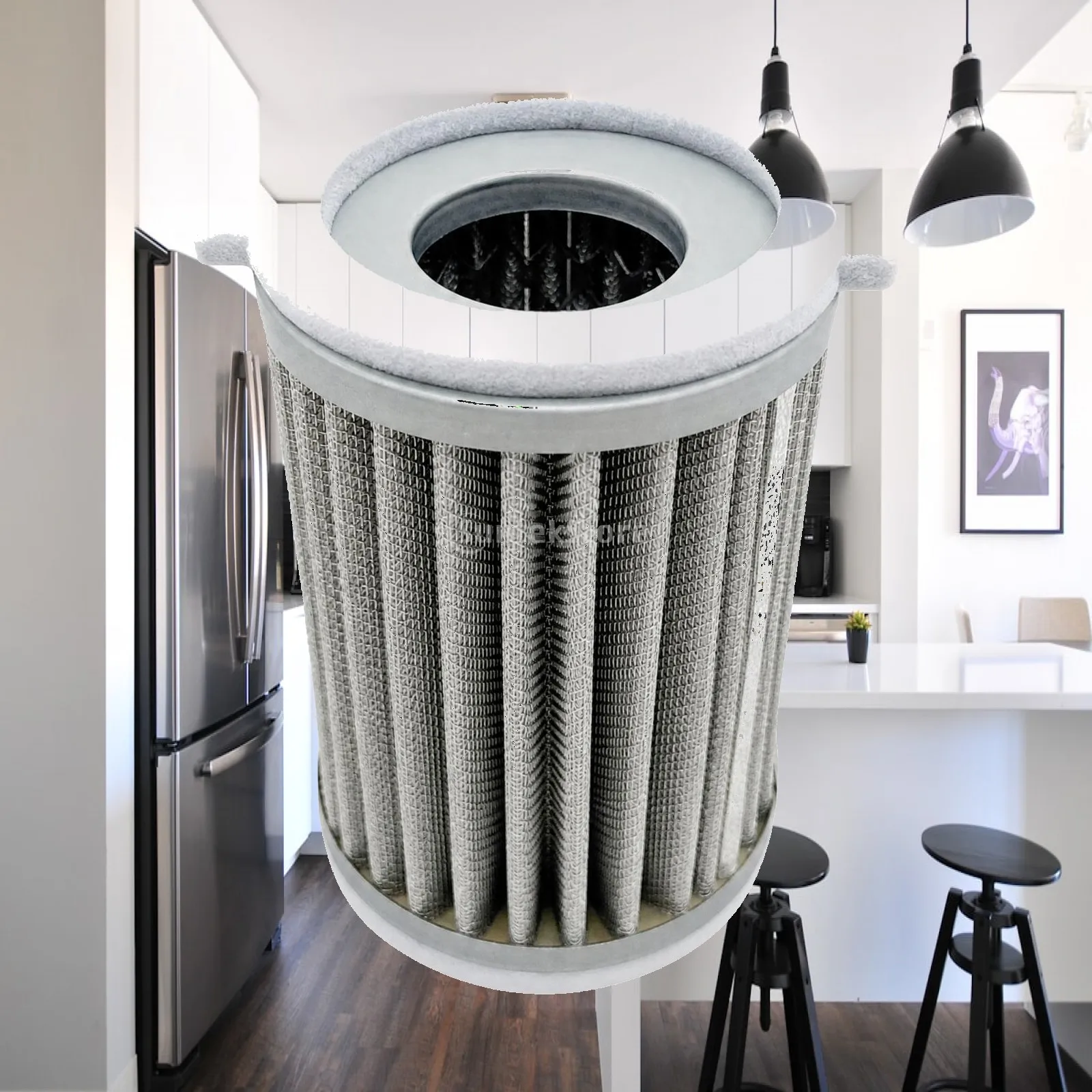 Workshop Air Compressor Intake Screen High Temp Felt Cylindrical Cle Part for Piston Dust Filtration