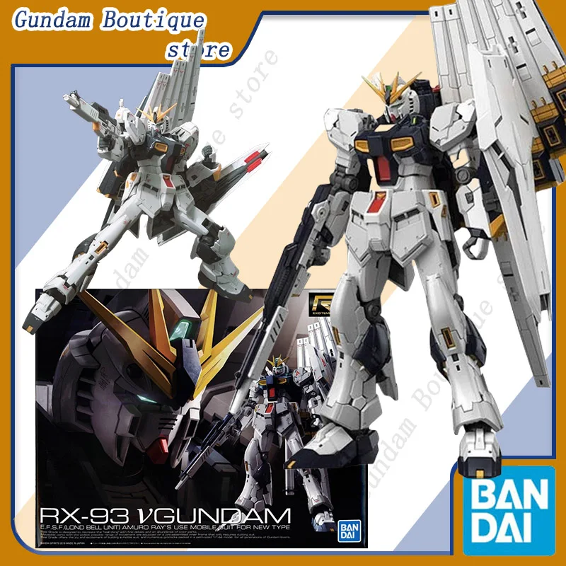 

Bandai Genuine RX-93 VGUNDAM RG 1/144 Anime Action Figure Robot Periphery Collectible Assembly Model Toys Ornament Gift Children