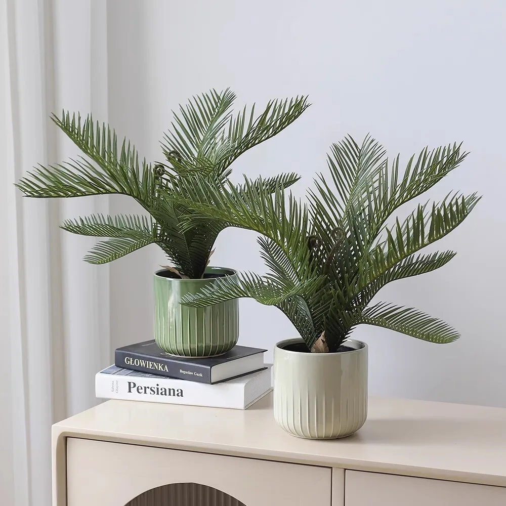 

Artificial Potted Plant Greenery Fern Leaves Flowers Office Home Desktop Decoration Indoor Decoration Landscaping Restaurant
