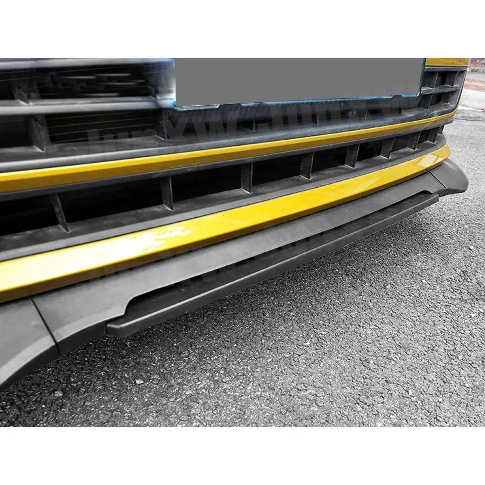 

ABS Black Front Bumper Lip Spoiler For Volkswagen VW Polo Plus 2019 Head Chin Shovel Protector 3PCS/Set 4PCS/Set Car Styling