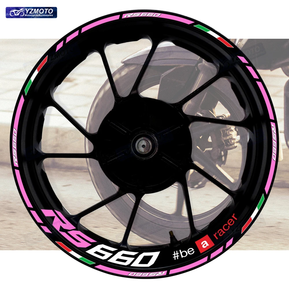

For RS660 RS 660 Motorcycle 17 Inches Racing Wheel Stickers Car Reflective Rim Motorbike Bicycle Hub Tape Decal Sticker Decorate