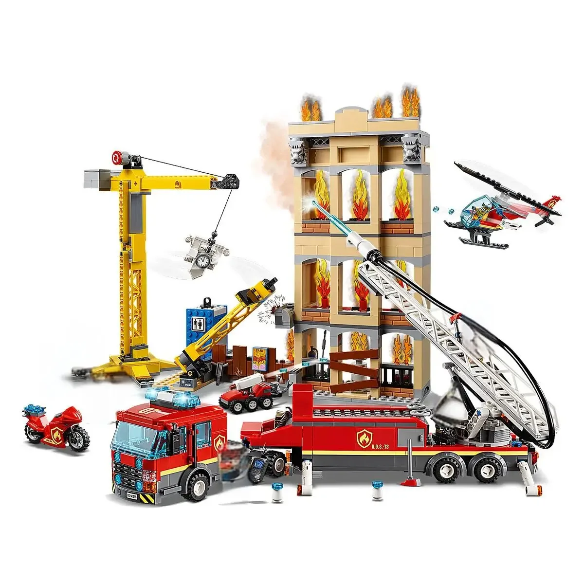 943 pcs models city series Downtown Fire Brigade 60216 Building Blocks Bricks birthday gift christmas Toys Decorative ornaments