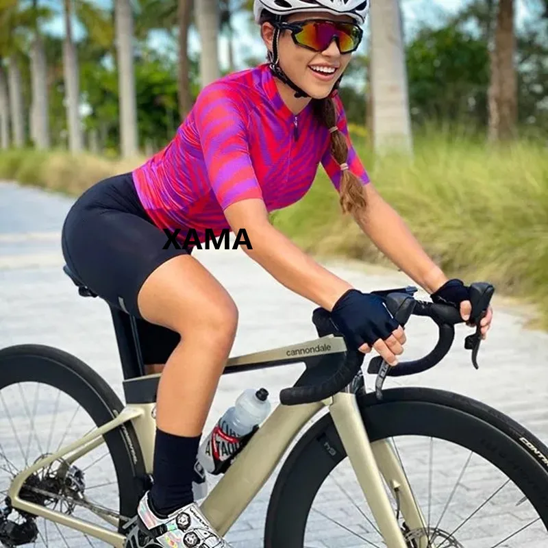 XAMA women\'s cycling wear little monkey choose West short sleeve summer set with bicycle road wear