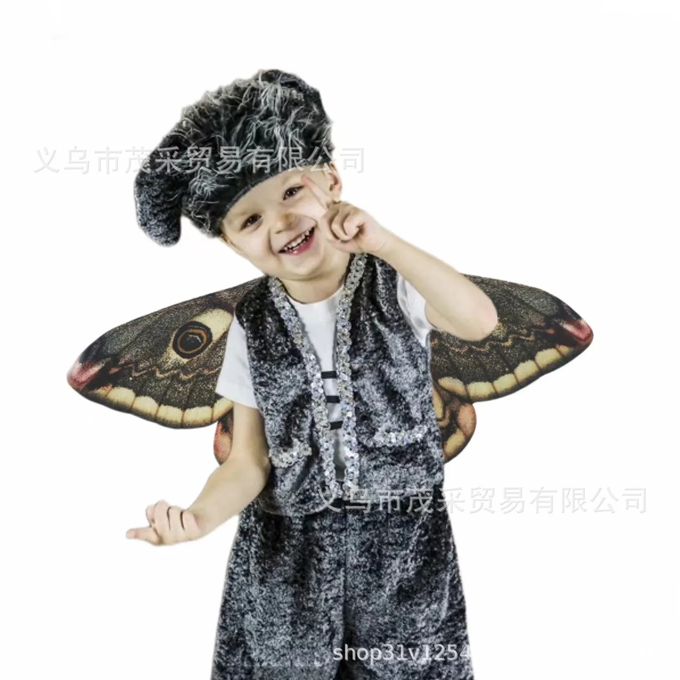 Divertido disfraz de Festival de ala de polilla, accesorio de disfraz de mariposa de tela no tejida, accesorios para fiesta de Halloween