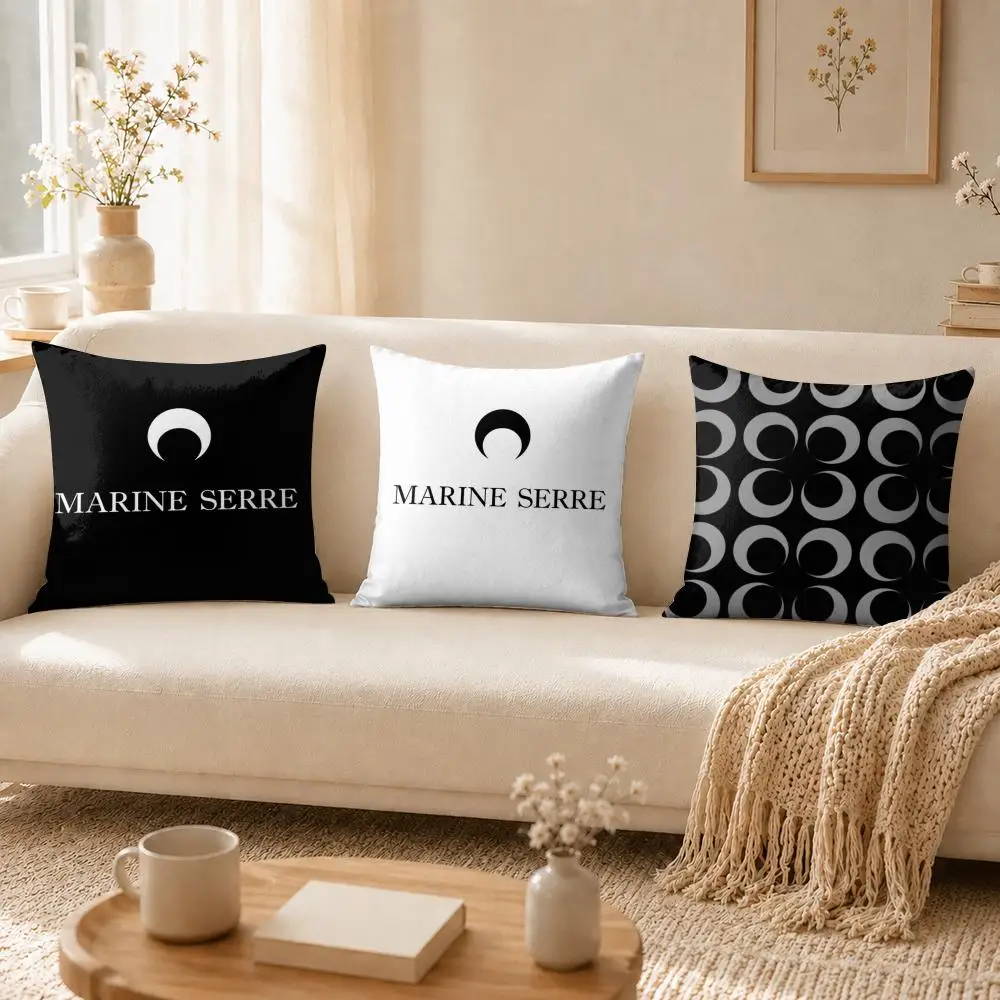 Luxury M-Marine Serre Cushion Cover Soft Short Plush Double-Sided Printing Home Decor Cozy Sofa Pillow Case Fine Gift