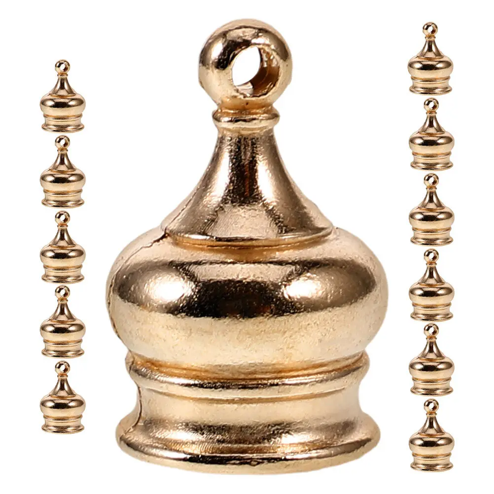 12Pcs M10x1 Threaded Crown Decorative Finial Lamp Shade Knob Lamp Finial Cap for Chandelier Ceiling Floor Table Lamps