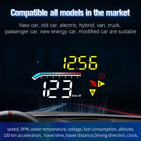 자동차 전자 액세서리 M17 OBD GPS 헤드 업 디스플레이 앞 유리 프로젝터 자동차 HUD 속도계 수온 전압