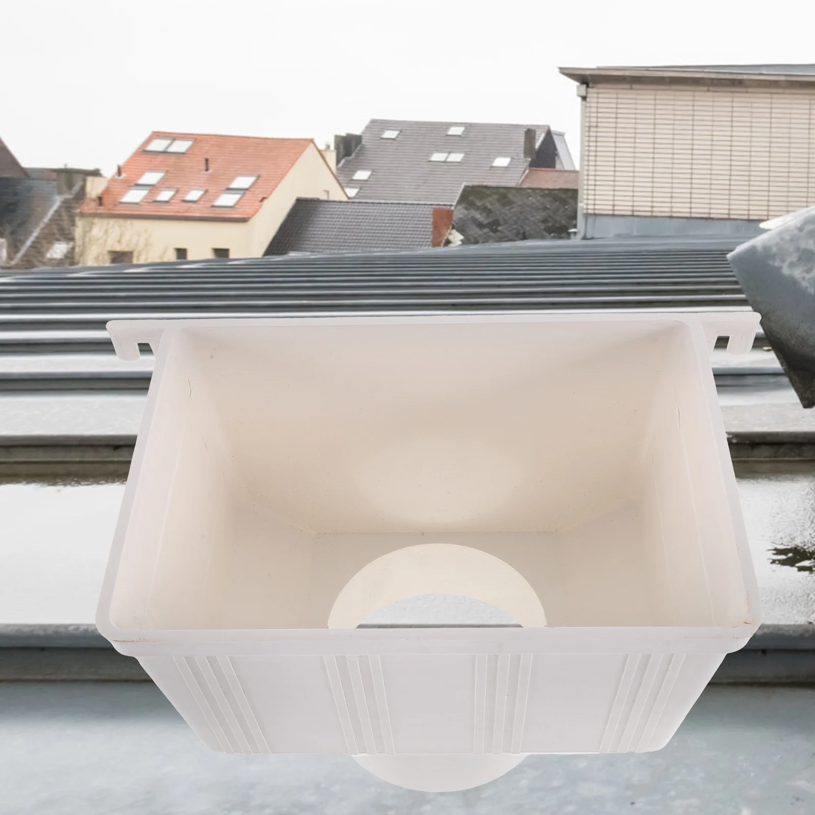 

PVC Drainage Pipe Accessories Rainwater Funnel Diverter White Barrel Kit for Yard Slope Downspout Gutter Connector No Leakage