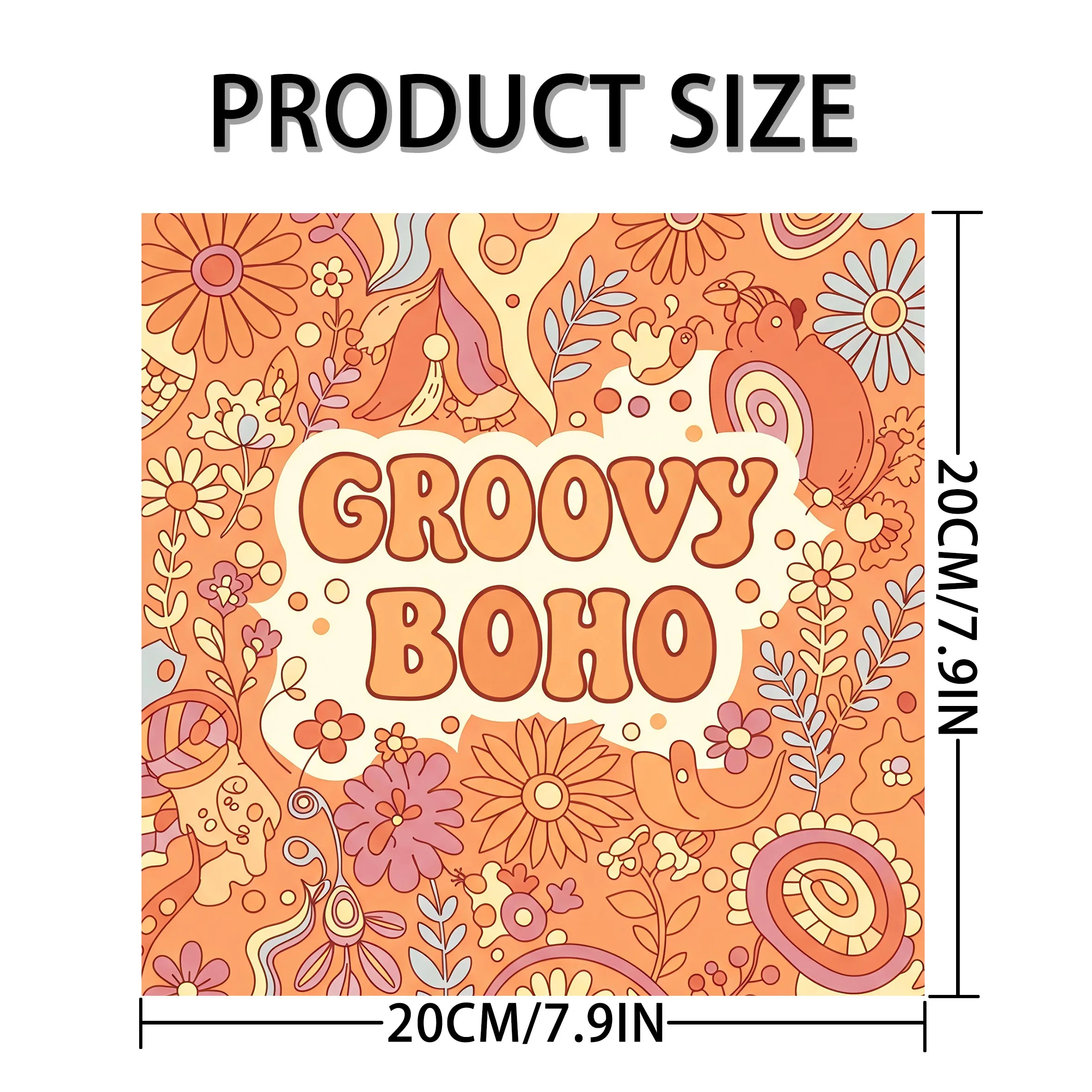 Groovy Boho Coloring Book: Simple Black and White Art for Relaxation - Various Scene Illustrations