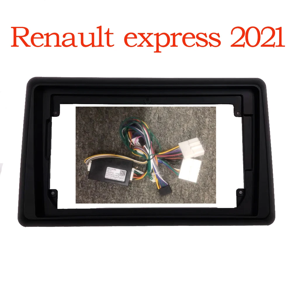 

Car Radio Fascia Frame For Renault Express 2021-2023 9 inch 2DIN Stereo Panel Harness Power Cord Cable Adapter Canbus Decoder