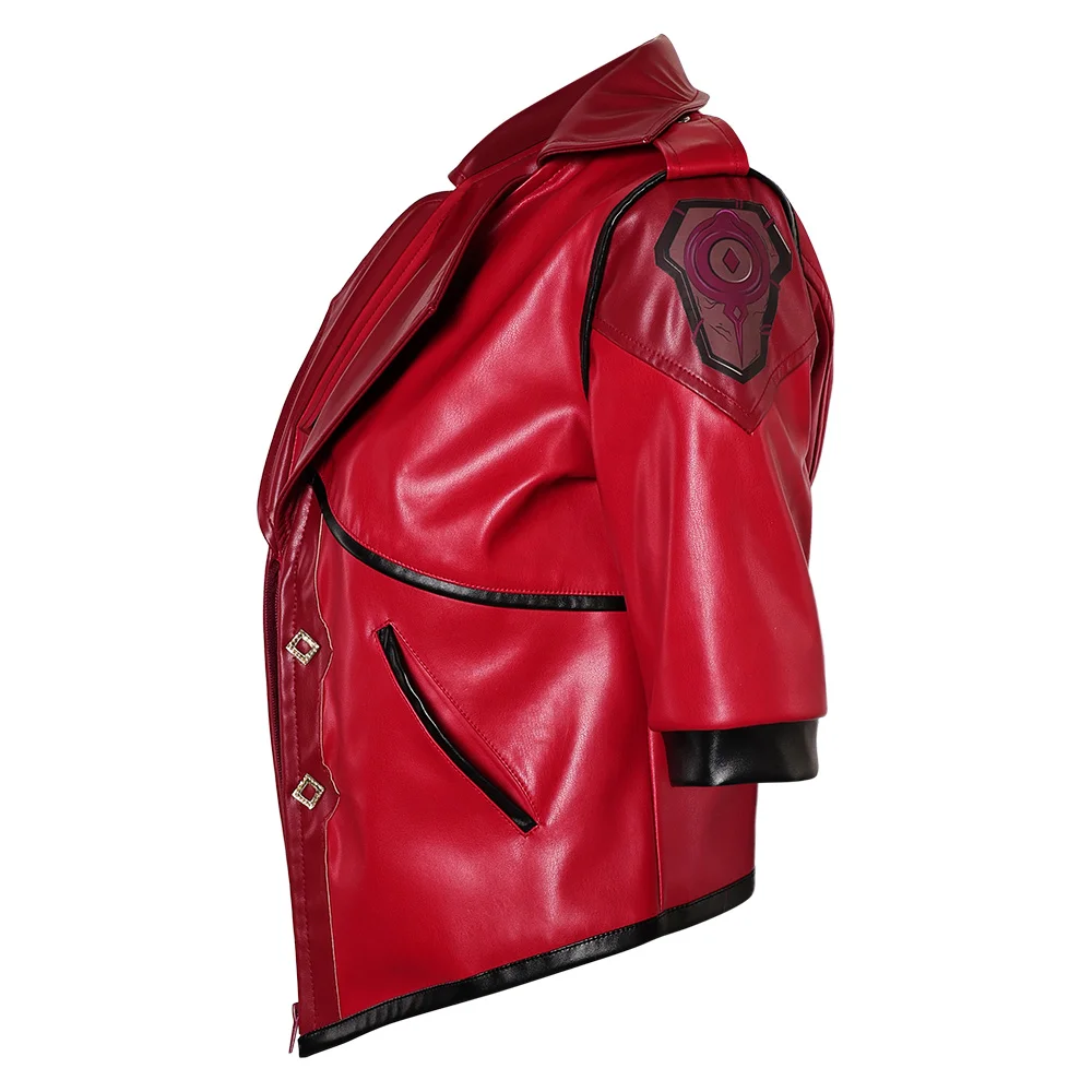 Fantasia Vi Cosplay LoL Arcane Costume Adult Women Disguise Red Jacket Coat Shirt Eyemask Outfits Halloween Carnival Party Suit
