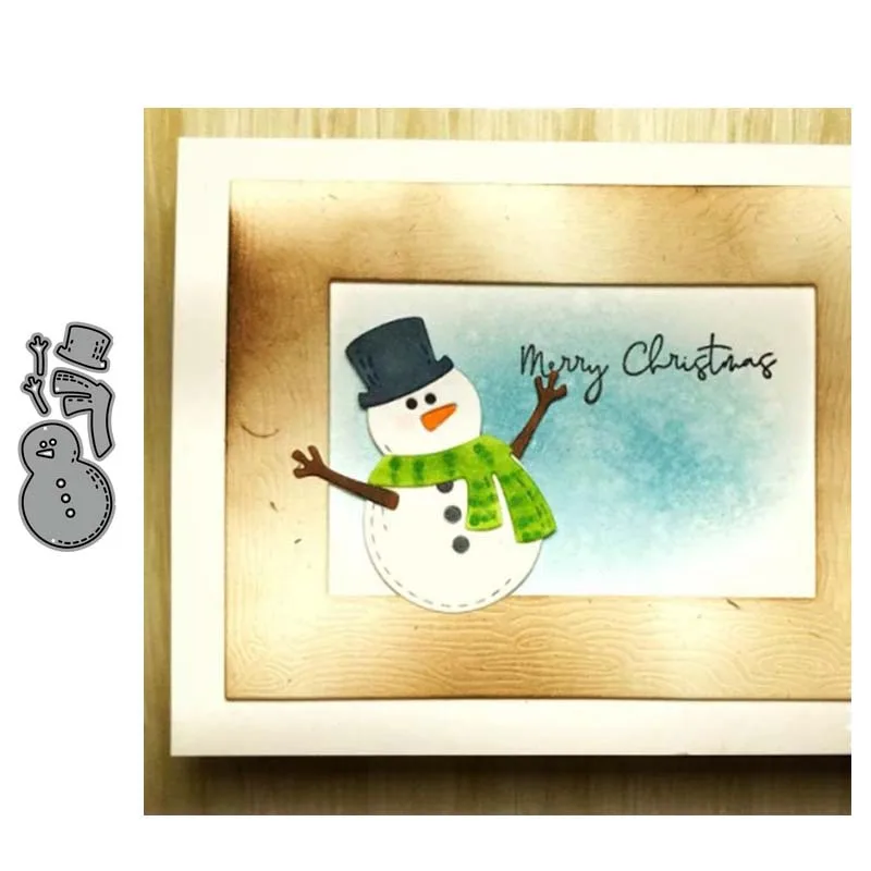 

Christmas Decorated Snowman Metal Cutting Dies for DIY Scrapbooking and Card Making Decor Embossing Craft Die Cut