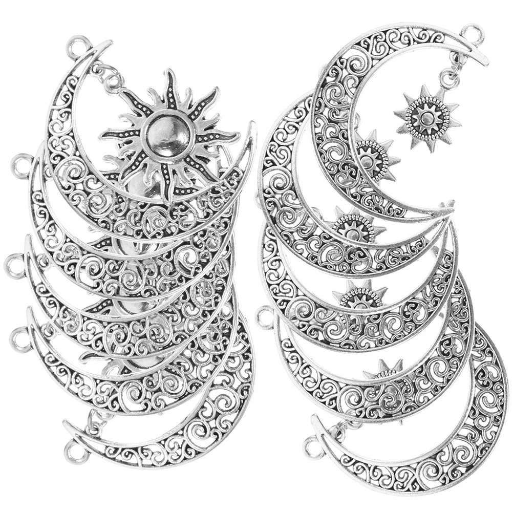 

10Pcs Alloy Sun Moon Charms Sturdy Jewelry Pendants Ideal for DIY Necklace Bracelet Accessories Moon and Sun Necklace