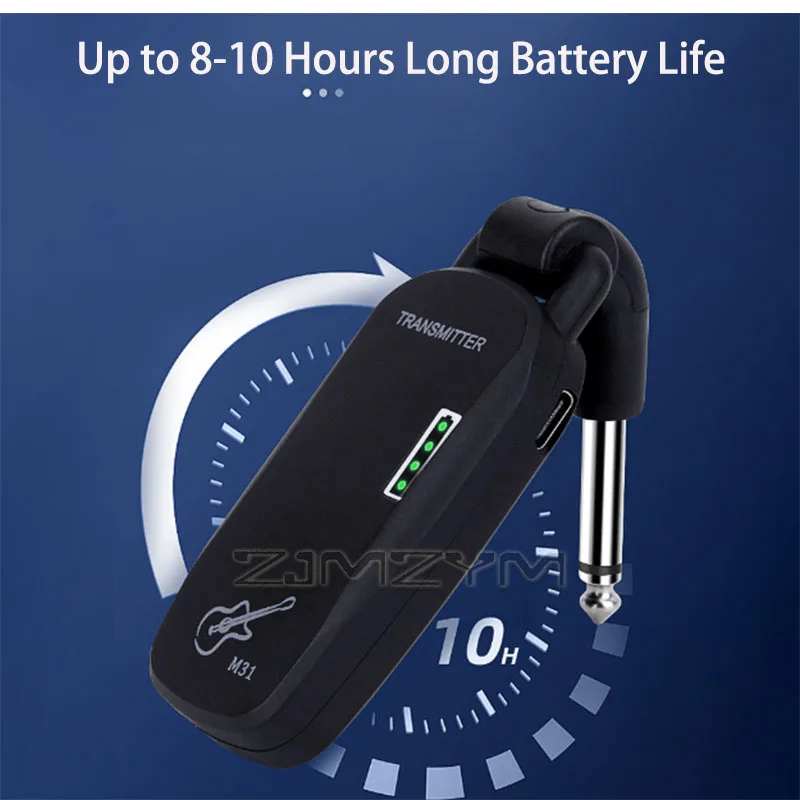 Wireless Guitar Transmitter Receiver Lossless Audio Wireless System 50M Transmission Rechargeable for Electric Guitar Bass view 3