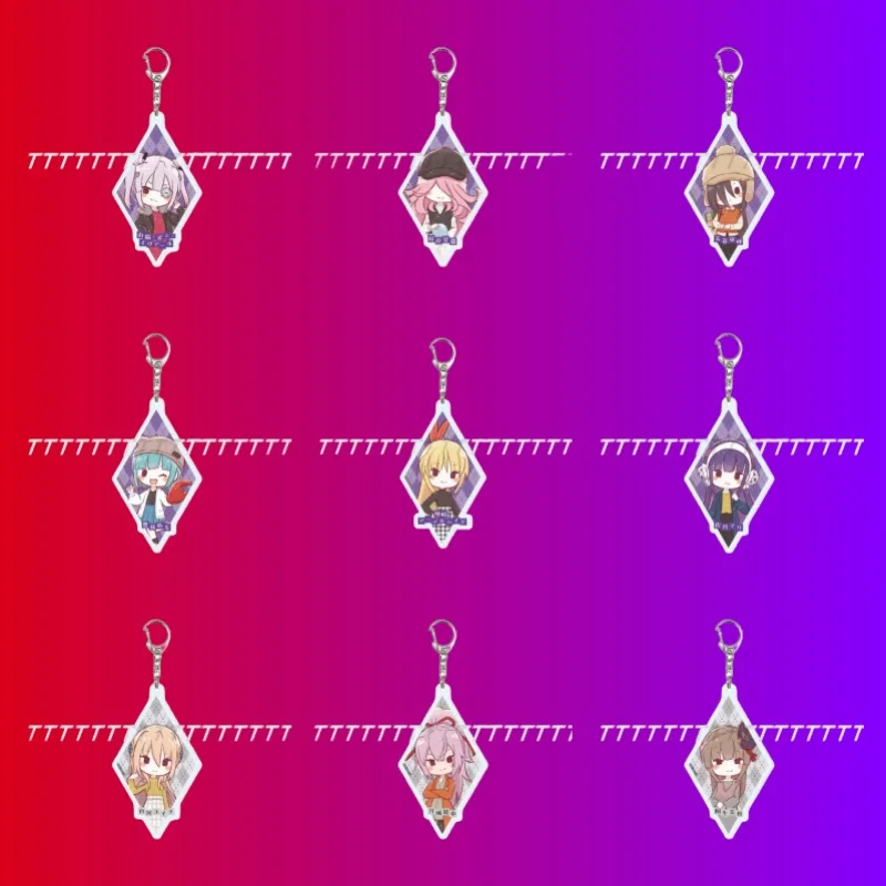 Heaven Burns Red GAME Ruka Kayamori Erika Izumi Llavero de figura acrílica, Colgante para bolso, Colgante para mochila, Regalos para amigos, Colgante para coche