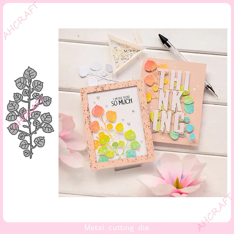 

leaves flower Metal Cutting Dies DIY Making Embossing Craft Greeting Card Scrapbooking Photo 2022