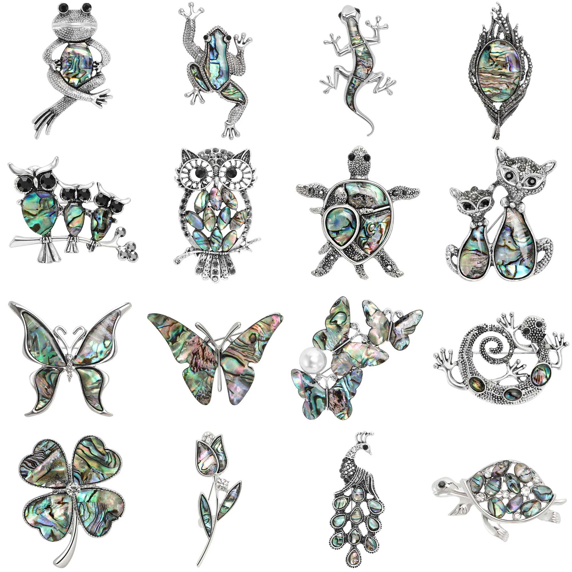 

StarryGem Wholesale Shell Frog Brooch for Women Butterfly Insect Animal Plant Pins Office Party Friend Gifts Jewelry Accessories