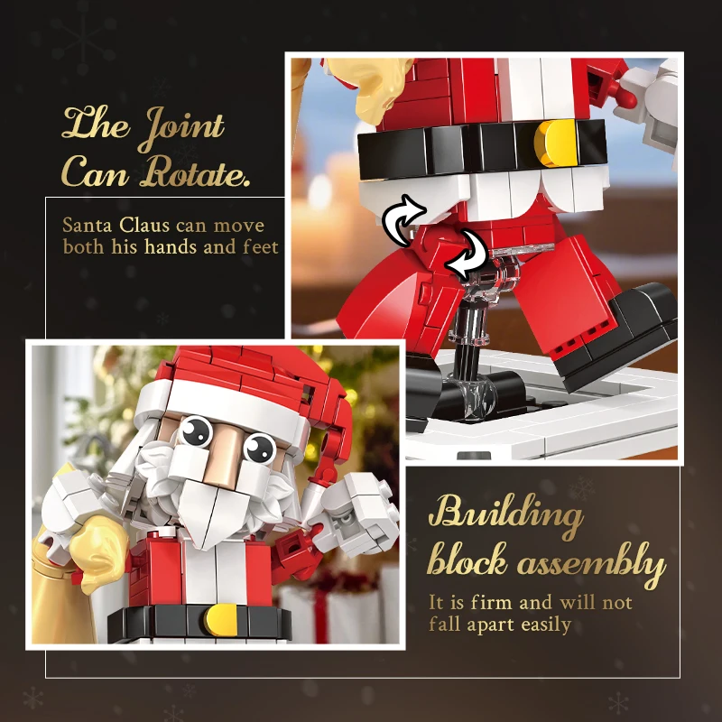 Blocs de construction mobiles de noël, 404 pièces, briques pour amis, jouets de décoration pour enfants, cadeaux de noël