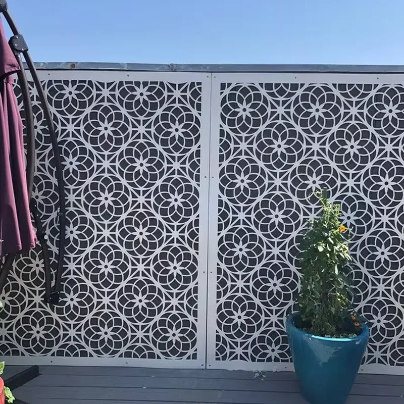 Garden Decorative Screen Panel Corten Steel Wall Mounted Screen Fence Cutting Privacy Screen