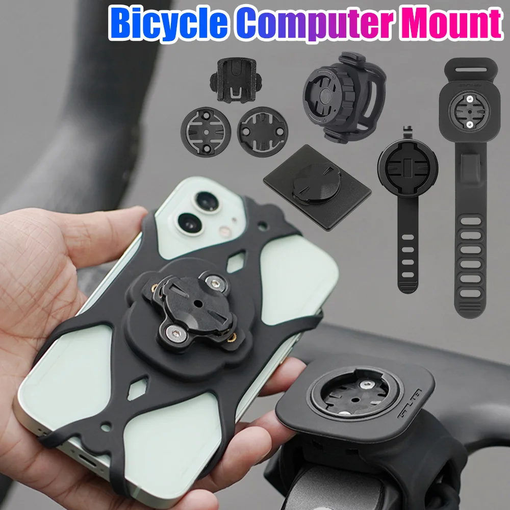 Silikon-Fahrradlenker-Computerhalterung, stoßfest, verlängerte Computerhalterung, rutschfest, multifunktional, für MTB-Rennräder