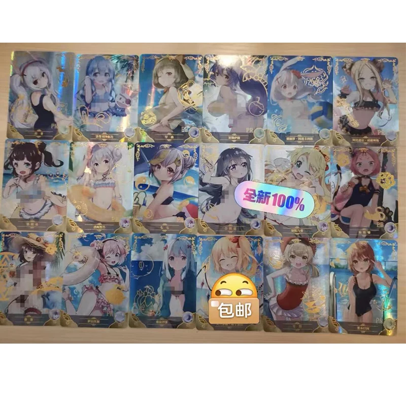 Goddess Story Full range of PR Bronzing Collection flash card Anime character Cartoon board game toys Christmas birthday gift