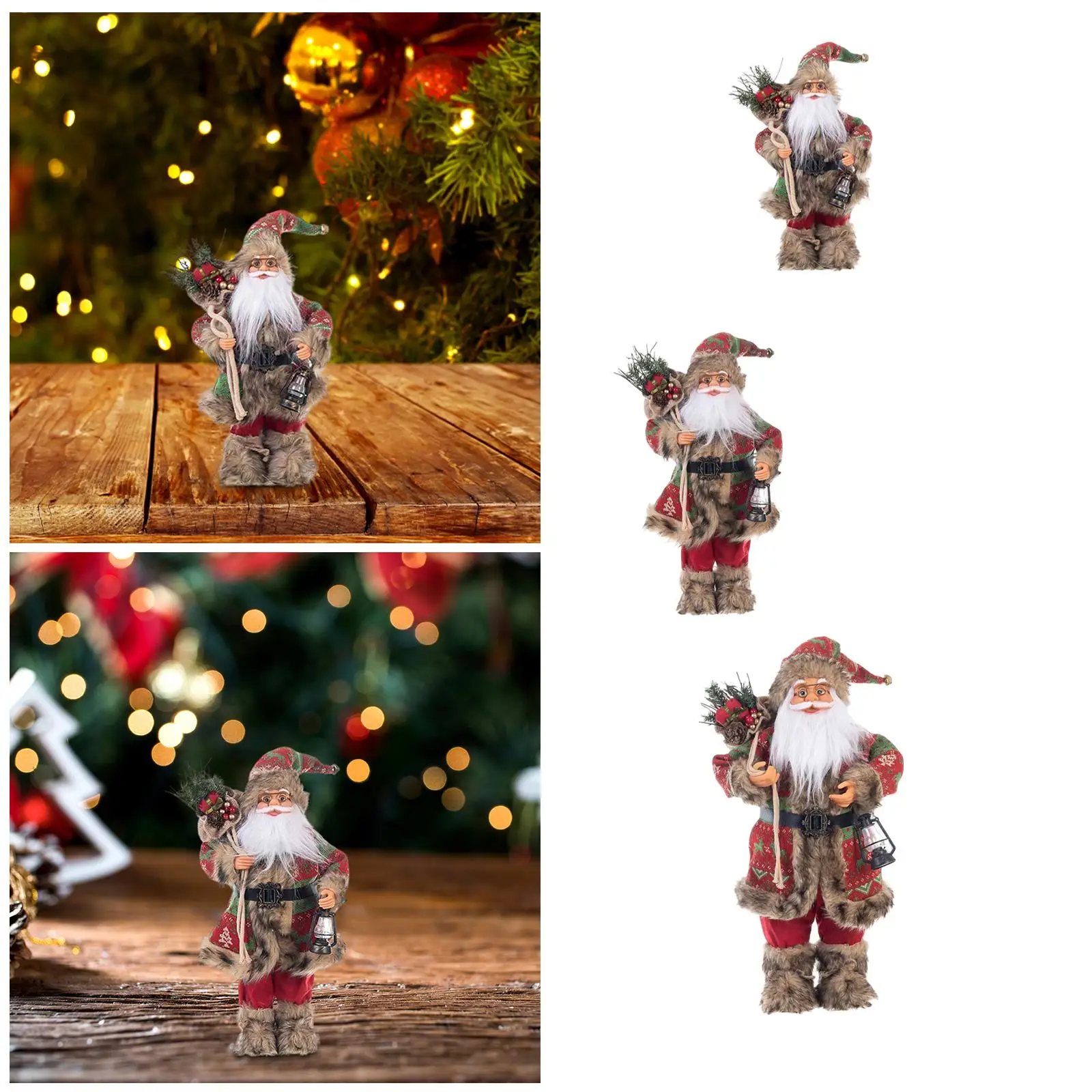 Staande Kerstman Ornament Santa Doll Xmas Decor Kerstman Beeldje