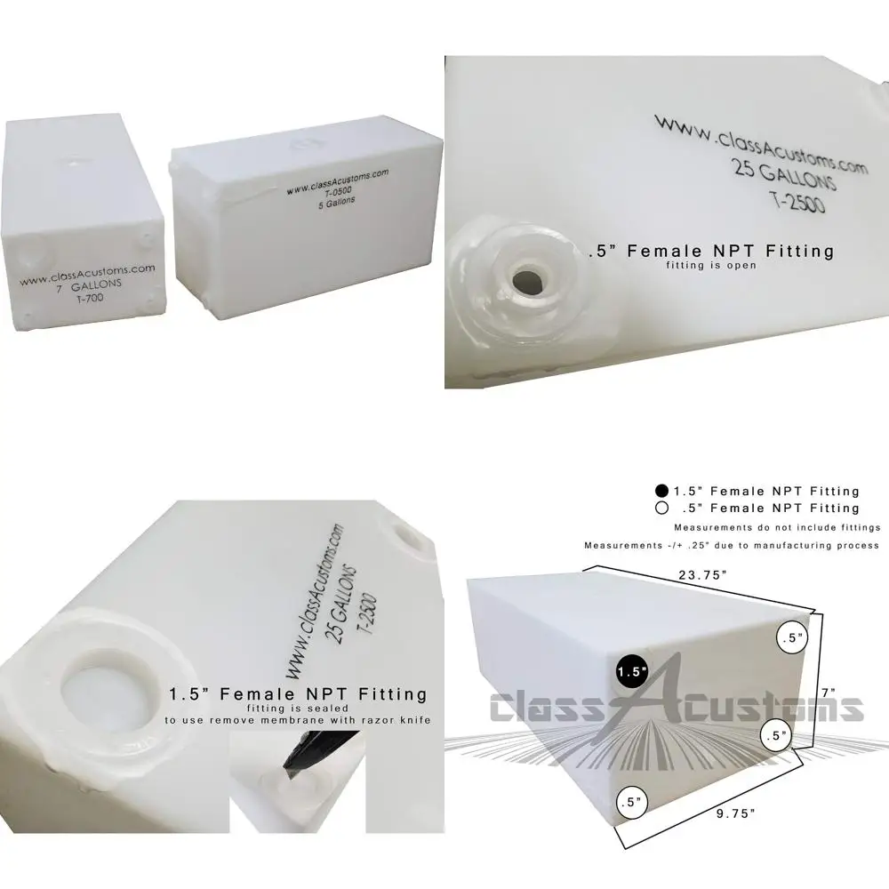 RV Dual Water Storage System - 5 & 7 Gallon Fresh and Waste Tanks Combo