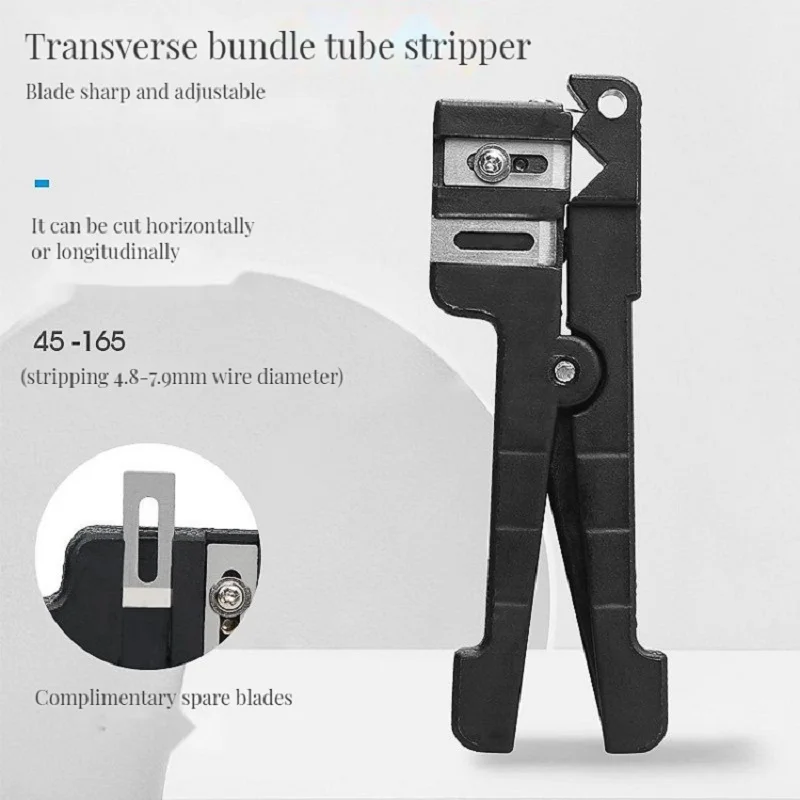 45-165 Fiber Optic Stripper Fiberglass Jacket Sheath 45-163 Coaxial Cable Cutter Stripper Tool Adjustable Blades Cutter Slitter