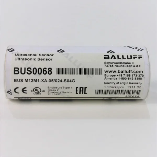 

2026 Bus0068 Ultrasonic Sensor with Analog Output Bus M12m1-xa-05/024-s04g Brand New Original Spot Plc