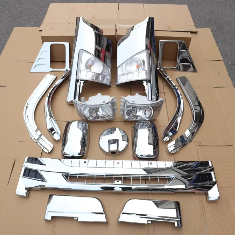 

Truck Spare Parts Body Parts including Truck Headlights Wheel Eyebrow Grille Mirror Cap Headlight Chrome Kit