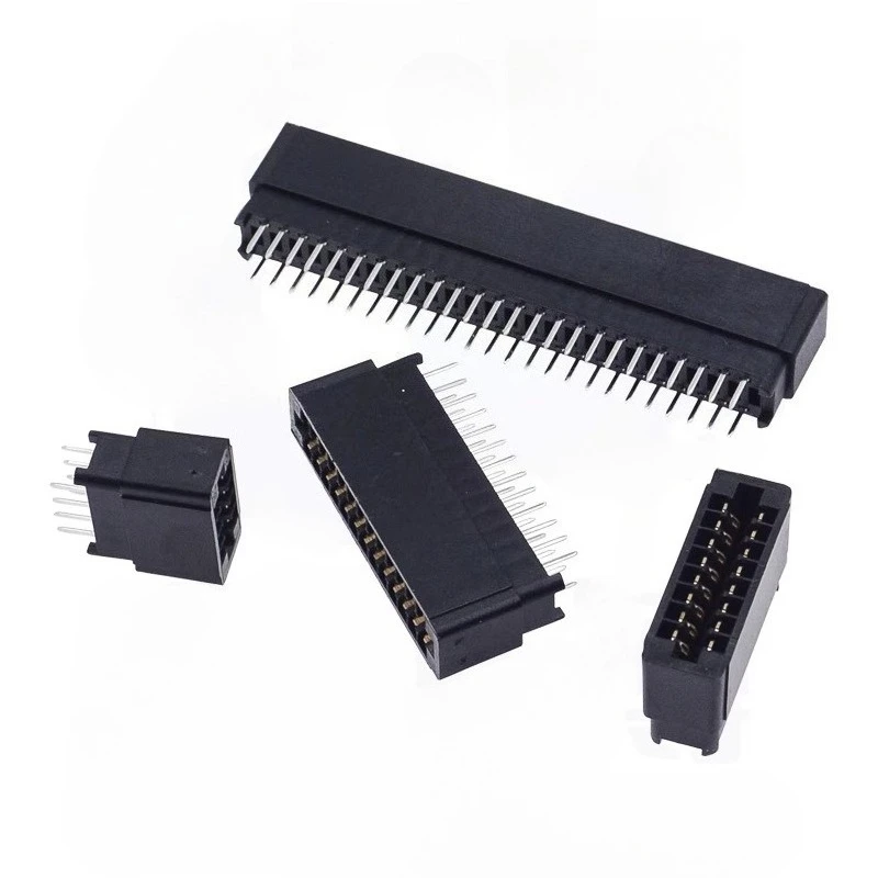 5PCS  Edge Card Connector Slot 2.54MM Pitch 8/10/12/16/18/20/28/30/36/40/50/60/72/80/98 Pin PCB Gold Finger Socket Through Holes