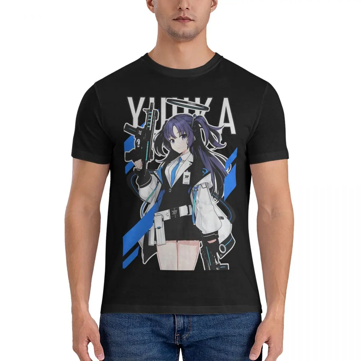 Yuuka Blue Archive Hayase Yuuka Blue Archive T-Shirt Yuuka Case Blue Archive Sticker Decals Men's T Shirt Blue Archive Funny Tee